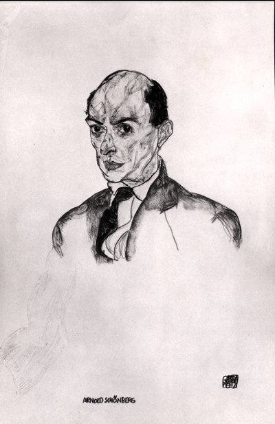 A Portrait of Arnold Schonberg by Egon Schiele
